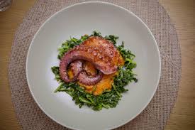 Octopus on Sweet Potato