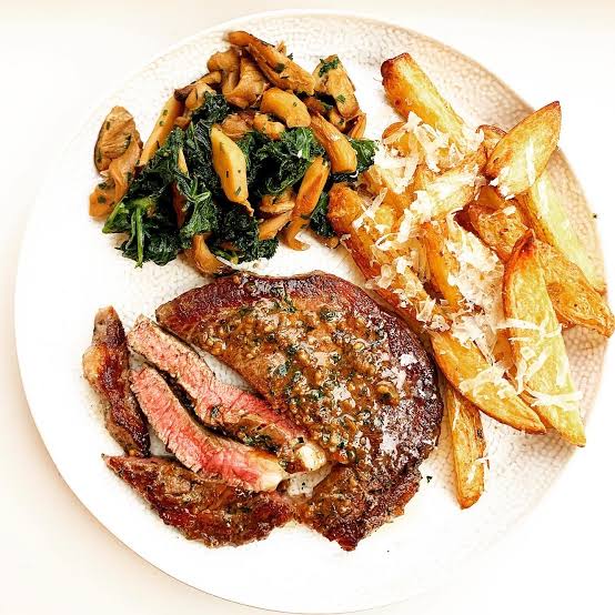 Garlic Steak and Chips/Veg