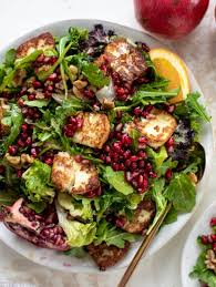 Pomegranate Halloumi Salad